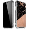 Black and Rose Gold Marble Split iPhone XS Max Clear Case